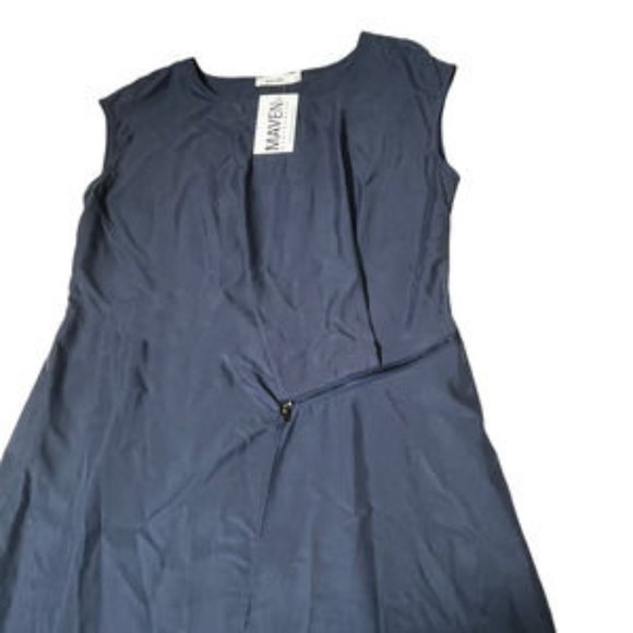 MOD REF Dress Milo Zipper Detail Sleeveless Navy Blue NWT Womens Size L - Picture 3 of 4